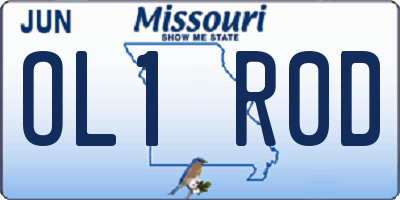 MO license plate OL1R0D