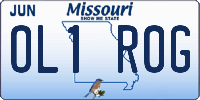 MO license plate OL1R0G