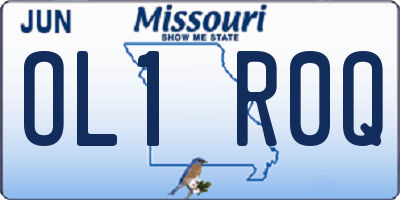 MO license plate OL1R0Q