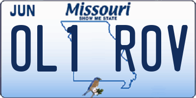MO license plate OL1R0V