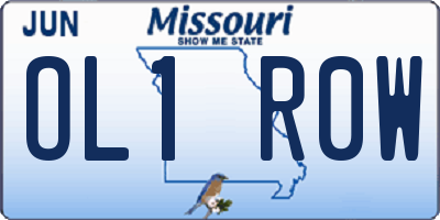 MO license plate OL1R0W