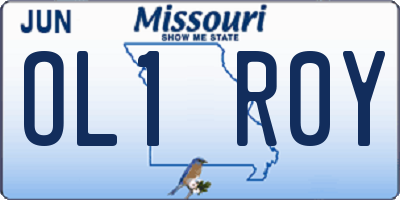 MO license plate OL1R0Y