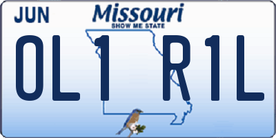 MO license plate OL1R1L