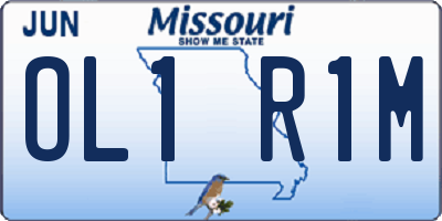 MO license plate OL1R1M