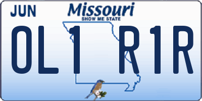 MO license plate OL1R1R