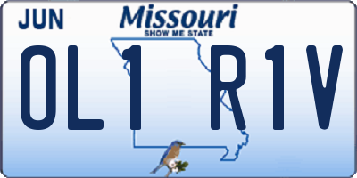 MO license plate OL1R1V