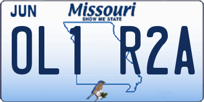 MO license plate OL1R2A