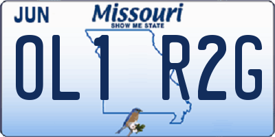 MO license plate OL1R2G