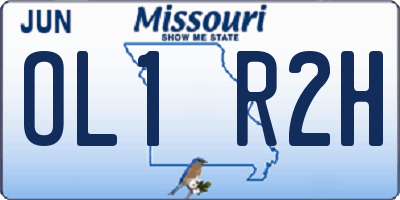 MO license plate OL1R2H