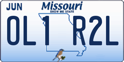 MO license plate OL1R2L