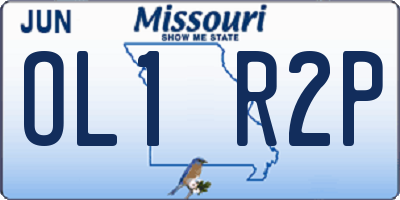 MO license plate OL1R2P