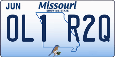 MO license plate OL1R2Q