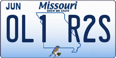 MO license plate OL1R2S