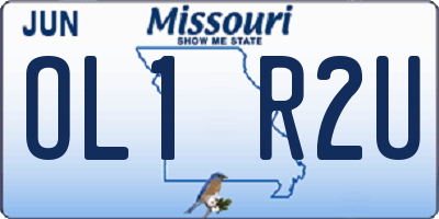 MO license plate OL1R2U