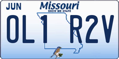 MO license plate OL1R2V