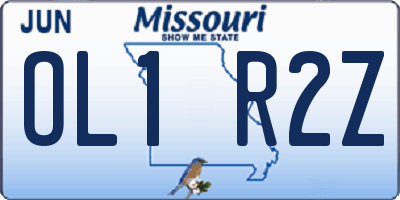 MO license plate OL1R2Z