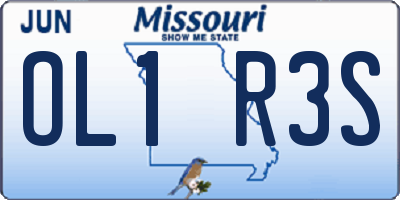 MO license plate OL1R3S