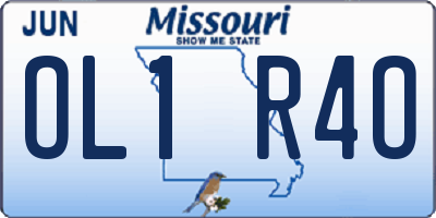 MO license plate OL1R4O