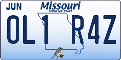 MO license plate OL1R4Z