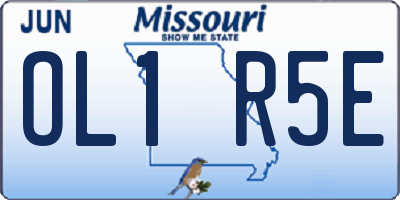 MO license plate OL1R5E