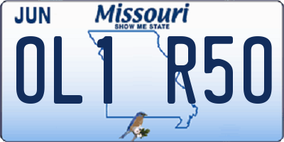 MO license plate OL1R5O