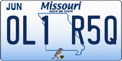 MO license plate OL1R5Q