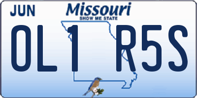 MO license plate OL1R5S