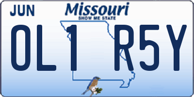 MO license plate OL1R5Y