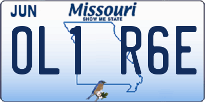 MO license plate OL1R6E