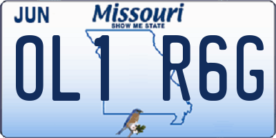 MO license plate OL1R6G