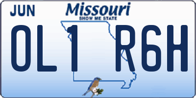 MO license plate OL1R6H
