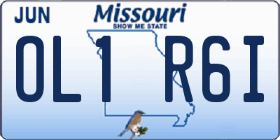 MO license plate OL1R6I