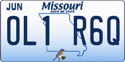 MO license plate OL1R6Q