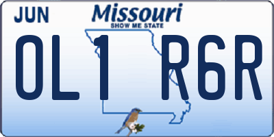 MO license plate OL1R6R