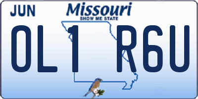 MO license plate OL1R6U
