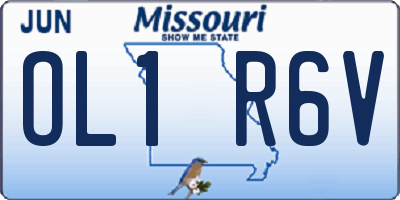 MO license plate OL1R6V