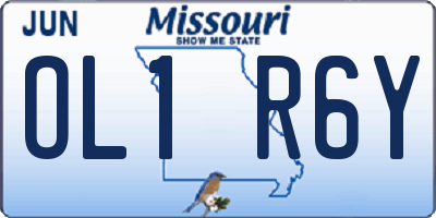 MO license plate OL1R6Y