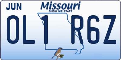 MO license plate OL1R6Z