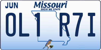 MO license plate OL1R7I