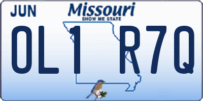 MO license plate OL1R7Q