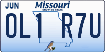 MO license plate OL1R7U