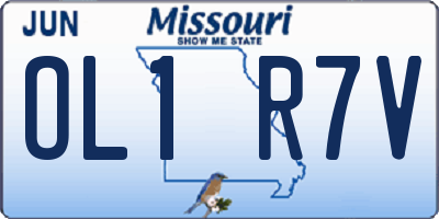 MO license plate OL1R7V