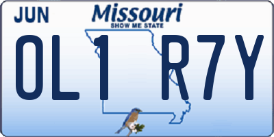 MO license plate OL1R7Y