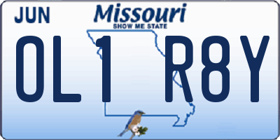 MO license plate OL1R8Y