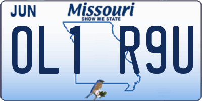 MO license plate OL1R9U