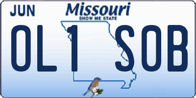 MO license plate OL1S0B