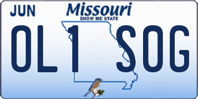 MO license plate OL1S0G