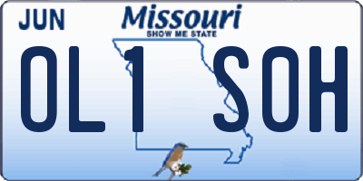 MO license plate OL1S0H