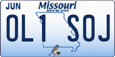 MO license plate OL1S0J