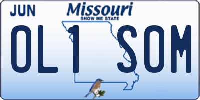 MO license plate OL1S0M